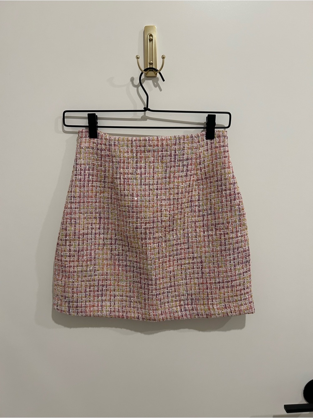 Women’s Pink Tweed Mini Skirt